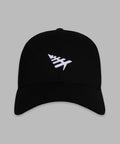 BLACK DAD HAT 3D EMBROIDERED PLANE ICON ON FRONT 